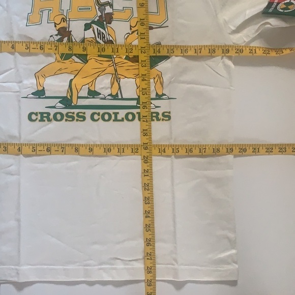 HBCU New With Tags Clothing Without Prejudice White Cross Colours T Shirt Medium - Picture 11 of 13